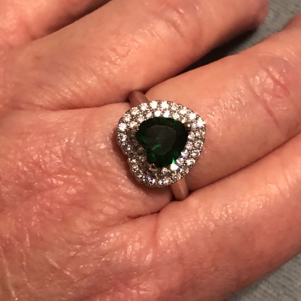 14k White gold ring.